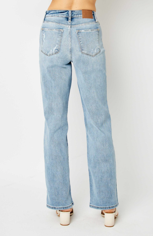 High Waist | Straight | Light Wash Jeans