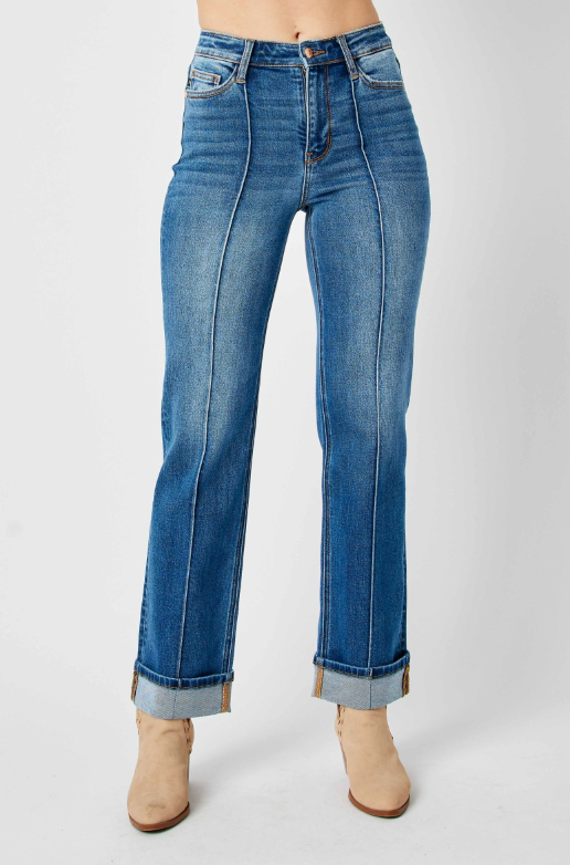 High Waist | Straight | Seam Detail Jeans