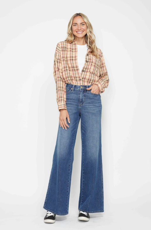 High Waist | Wide Leg | Tummy Control Retro Jeans