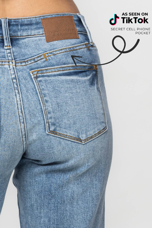 Mid-Rise | Dad Jean | Cell Pocket Jeans