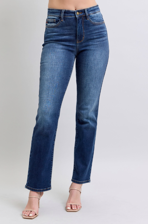 High Waist | Straight | Thermal Vintage Wash Jeans