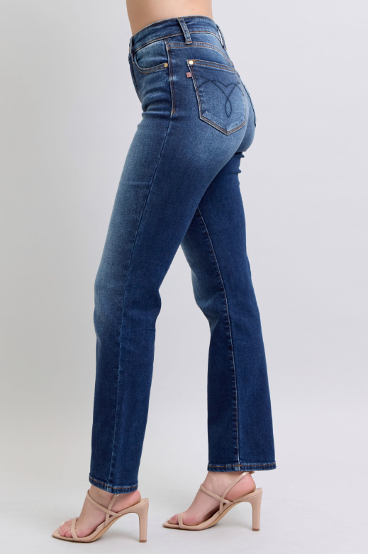 High Waist | Straight | Thermal Vintage Wash Jeans