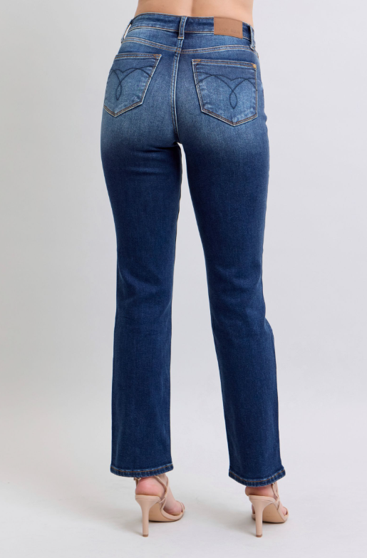 High Waist | Straight | Thermal Vintage Wash Jeans