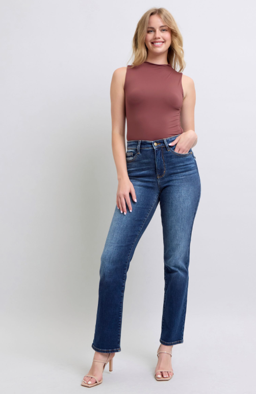 High Waist | Straight | Thermal Vintage Wash Jeans