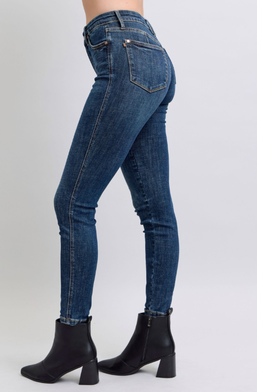 Mid-Rise | Skinny | Tummy Control Vintage Wash Jeans