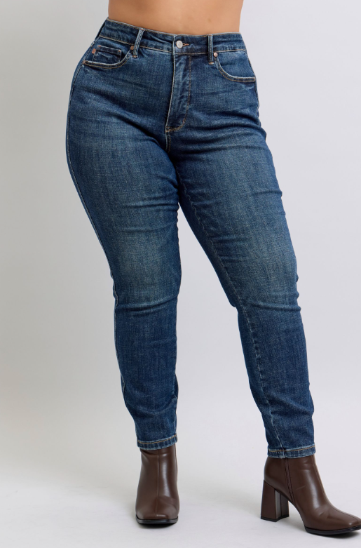 Mid-Rise | Skinny | Tummy Control Vintage Wash Jeans