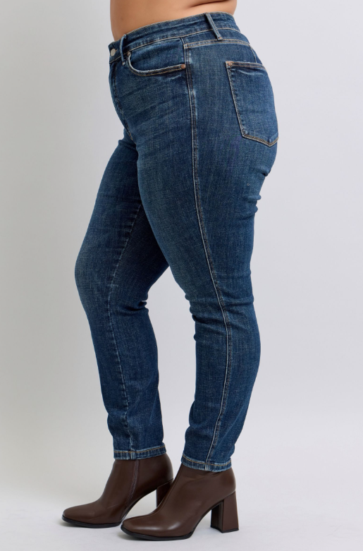 Mid-Rise | Skinny | Tummy Control Vintage Wash Jeans