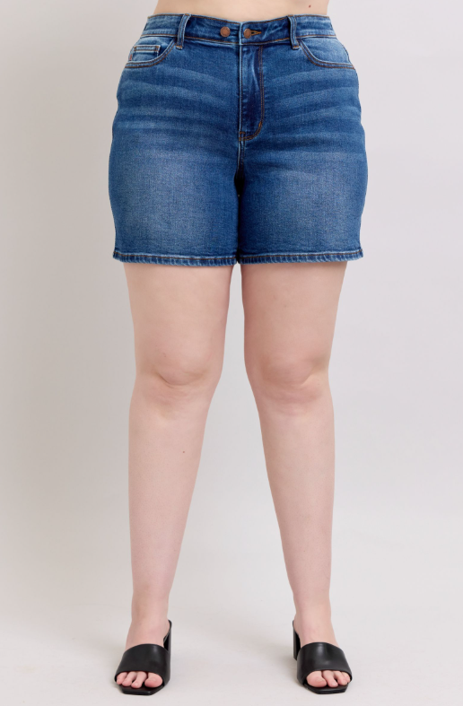 High Waist | 2 Button Dad Shorts