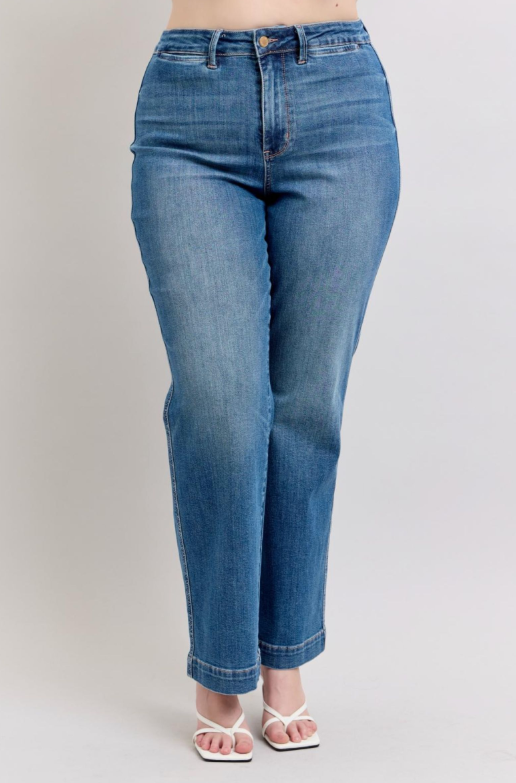 High Waist | Straight | Contrast Thread Jeans