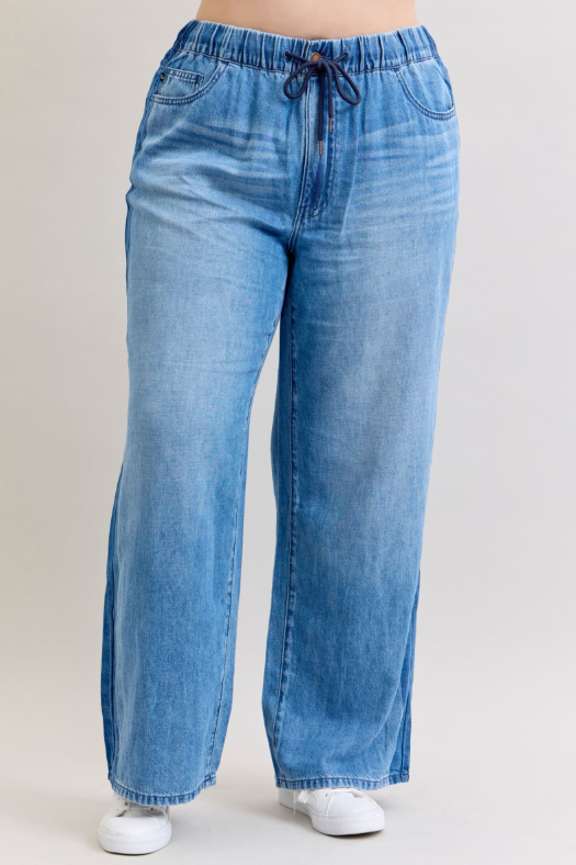 High Waist | Wilhemina | Featherweight Drawstring Jeans