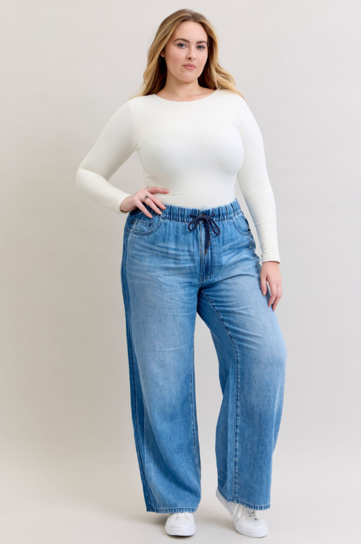 High Waist | Wilhemina | Featherweight Drawstring Jeans