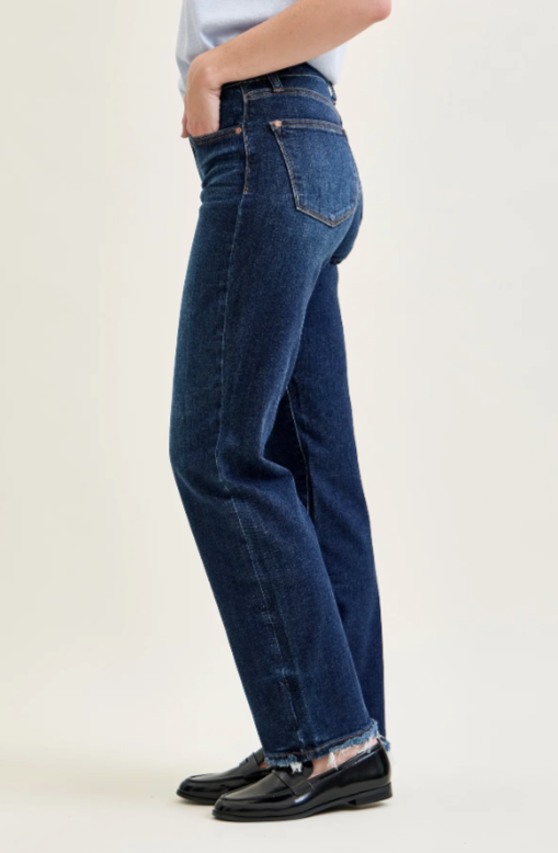 Mid-Rise | Straight | Frey Hem Jeans
