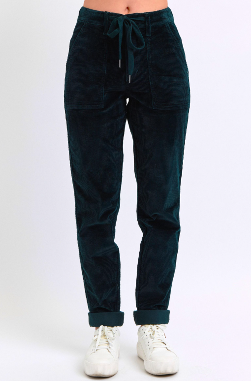 High Waist | Jogger | Corduroy Emerald