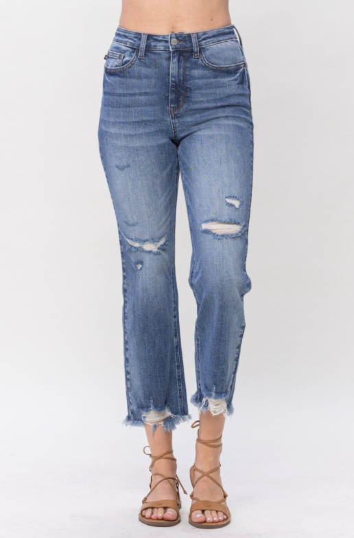 PLUS EXCLUSIVE | High Waist | Cropped Straight | Destroy Jeans