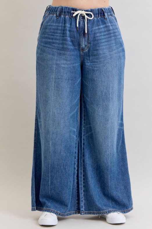HW | Palazzo | Featherweight Drawstring Jeans