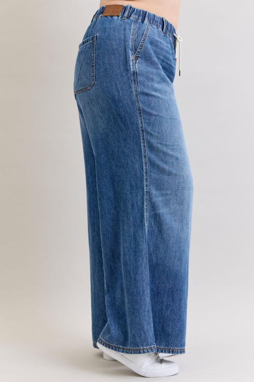 HW | Palazzo | Featherweight Drawstring Jeans