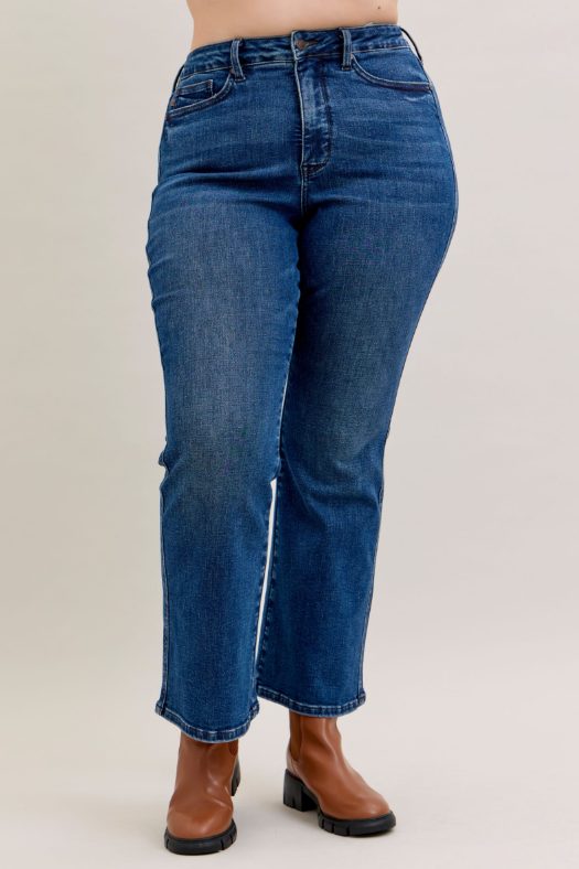 High Waist | Bootcut | Short Inseam Tummy Control Jeans