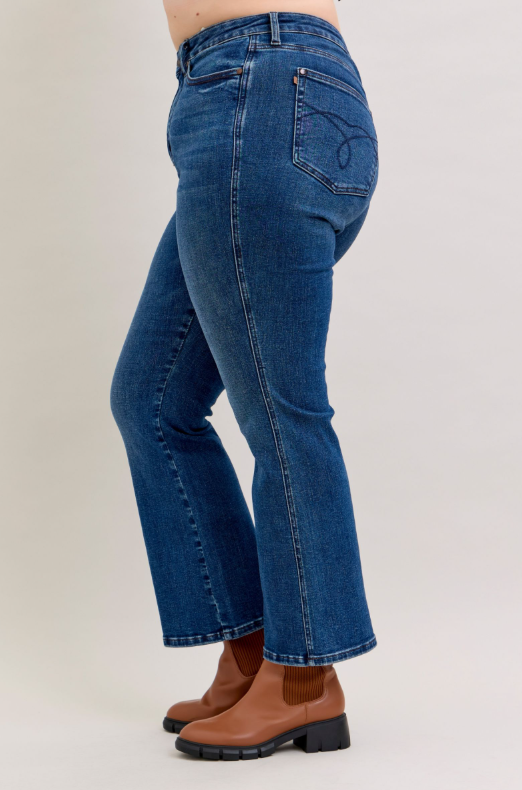 High Waist | Bootcut | Short Inseam Tummy Control Jeans