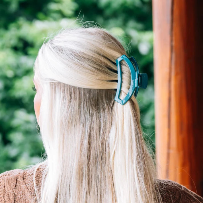 Teleties Open Hair Clip | Teal With It