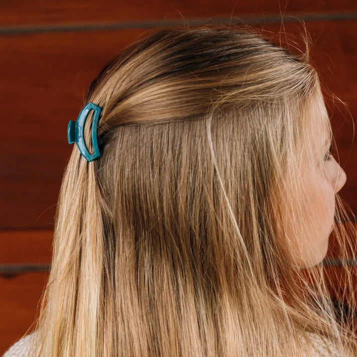 Teleties Open Hair Clip | Teal With It