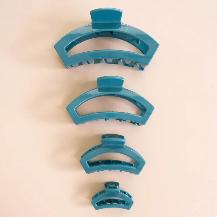 Teleties Open Hair Clip | Teal With It