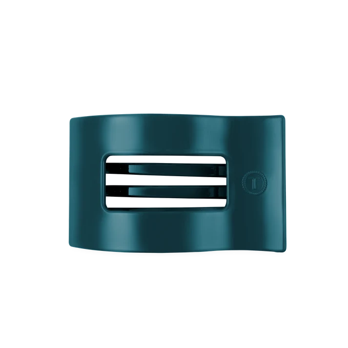 Teleties Flat Rectangle Hair Clip | Teal With It