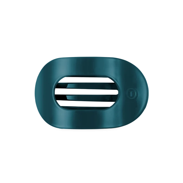 Teleties Flat Round Hair Clip | Teal With It