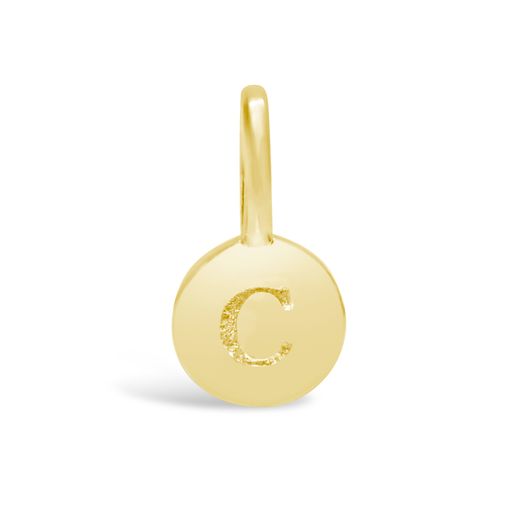 Love Letter Mini Disk Pendant | Gold