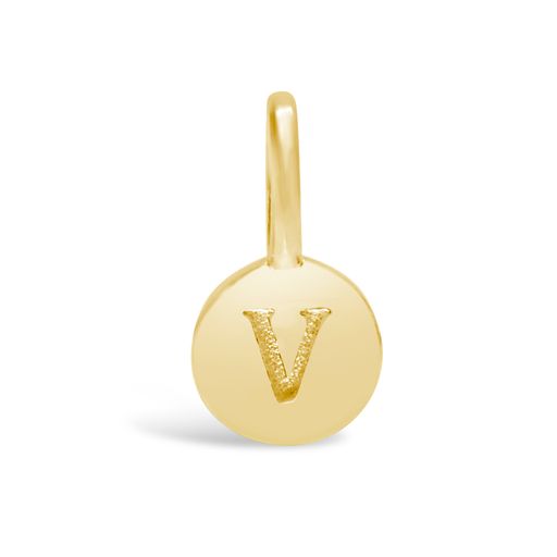 Love Letter Mini Disk Pendant | Gold