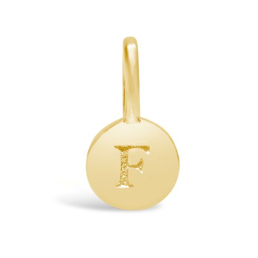 Love Letter Mini Disk Pendant | Gold