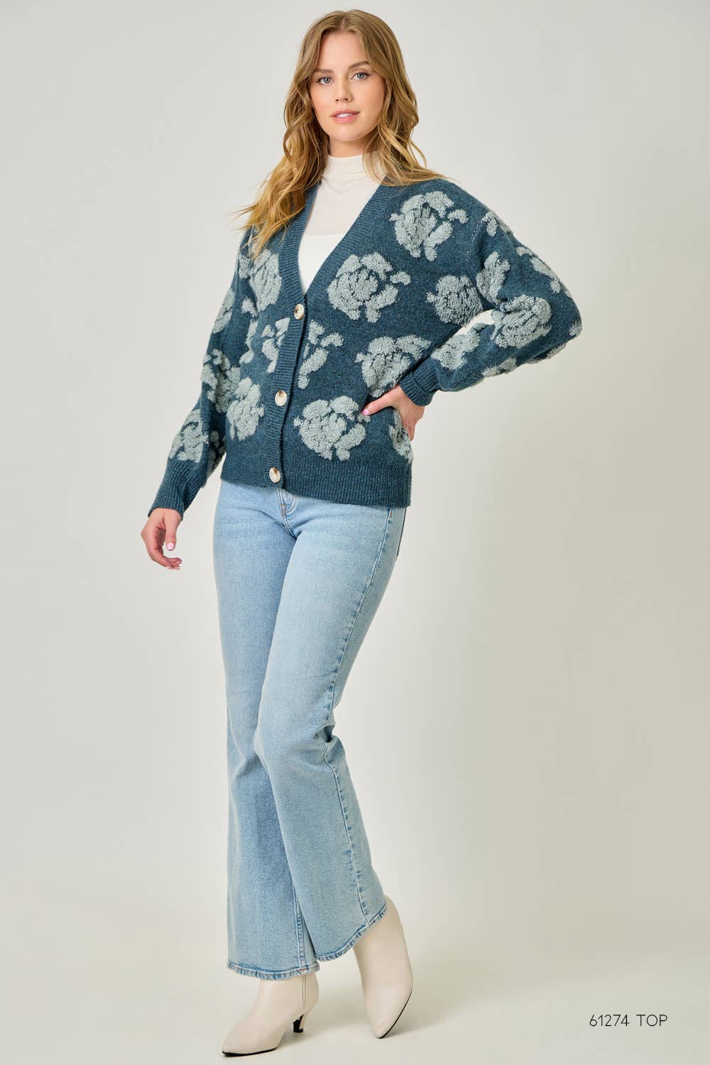 Floral Button Down Cardigan