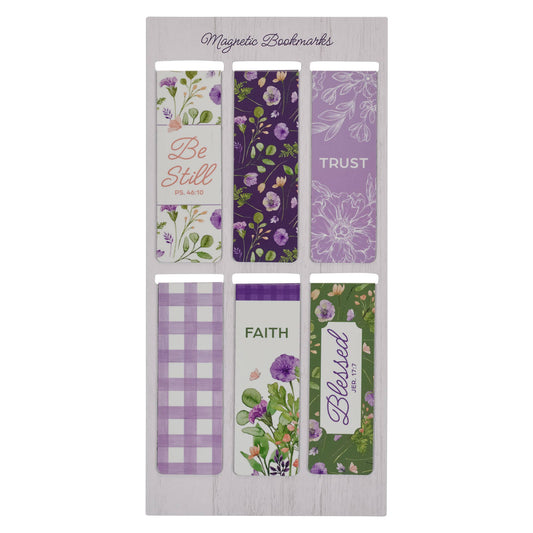 Magnetic Bookmarks | Purple Meadow