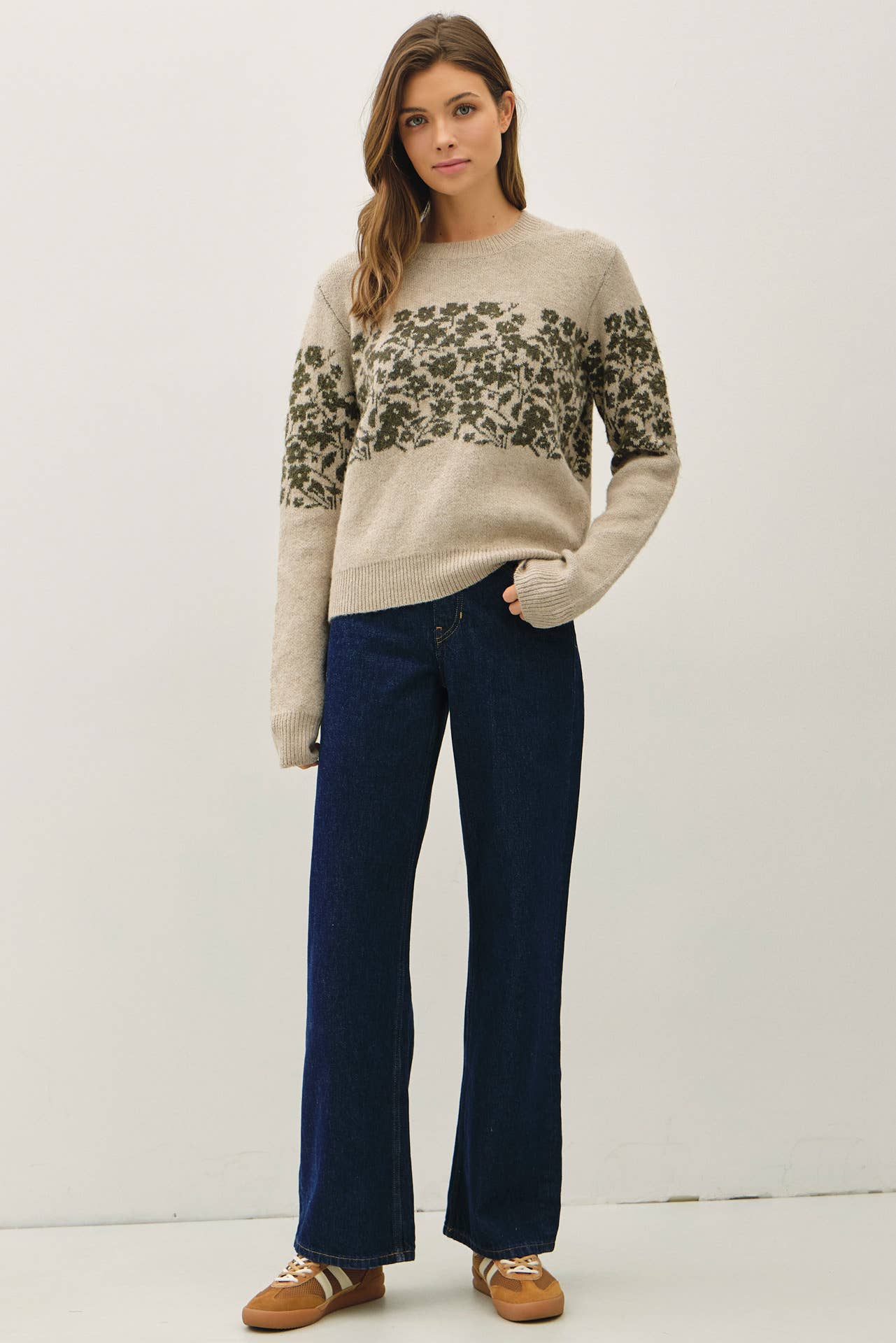 Floral Accent Sweater