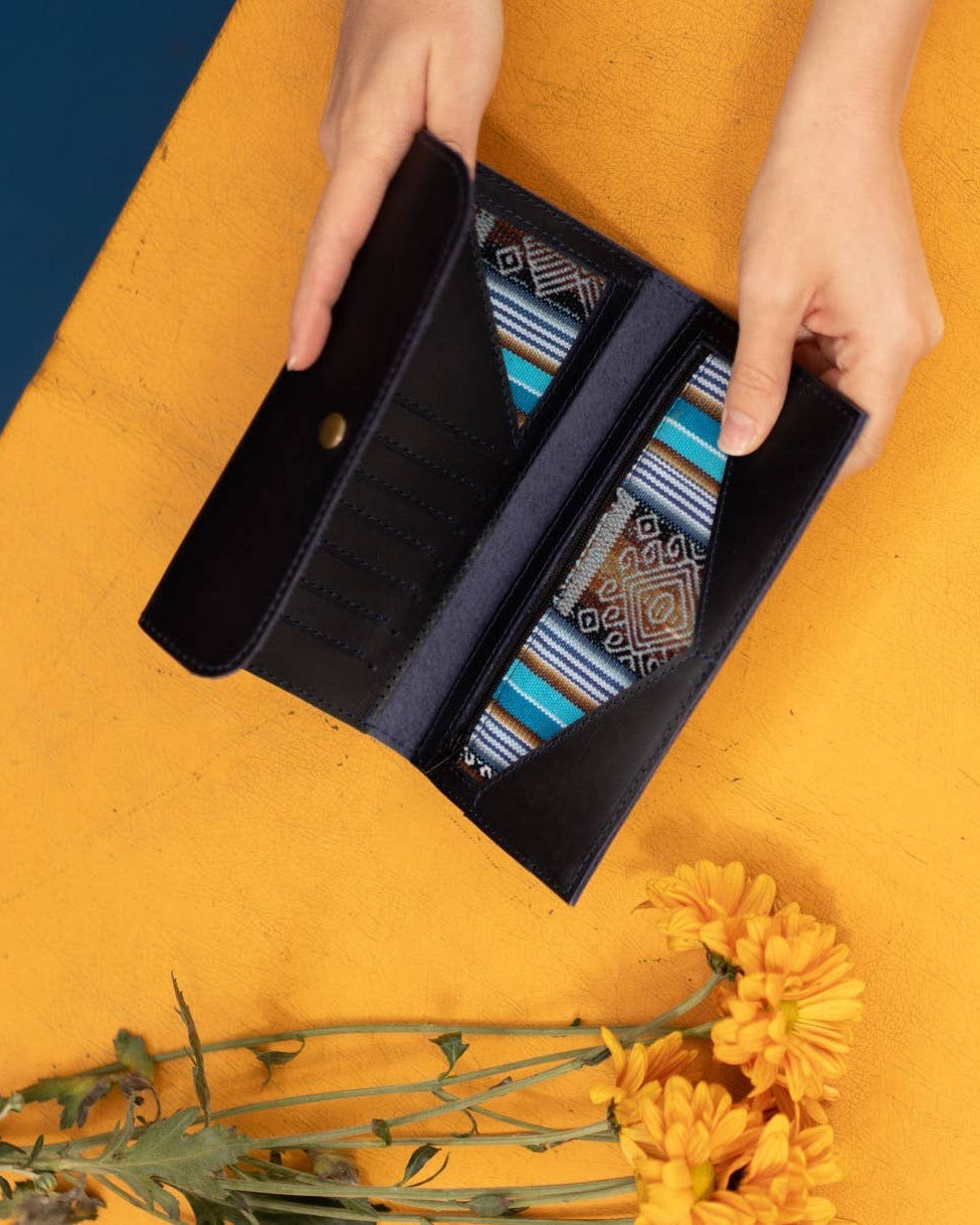 Leather Wallet | Navy