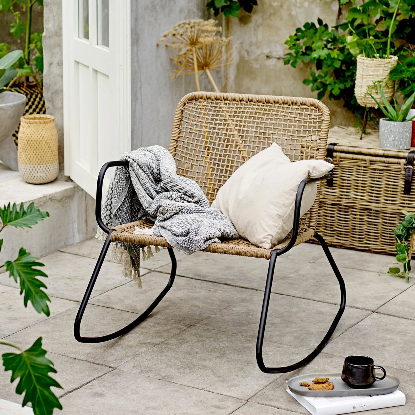 Throw with Fringe | Grey