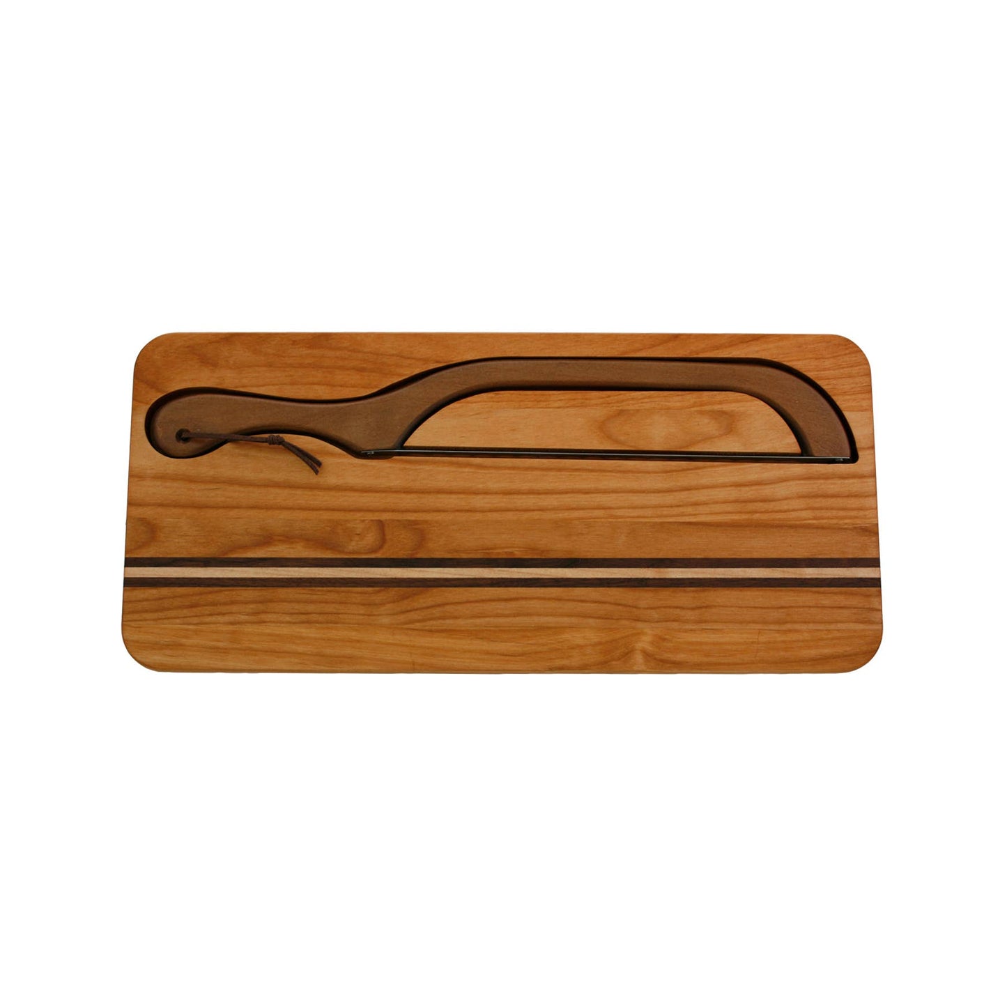 Deluxe Knife Board with Walnut Bread Slicer