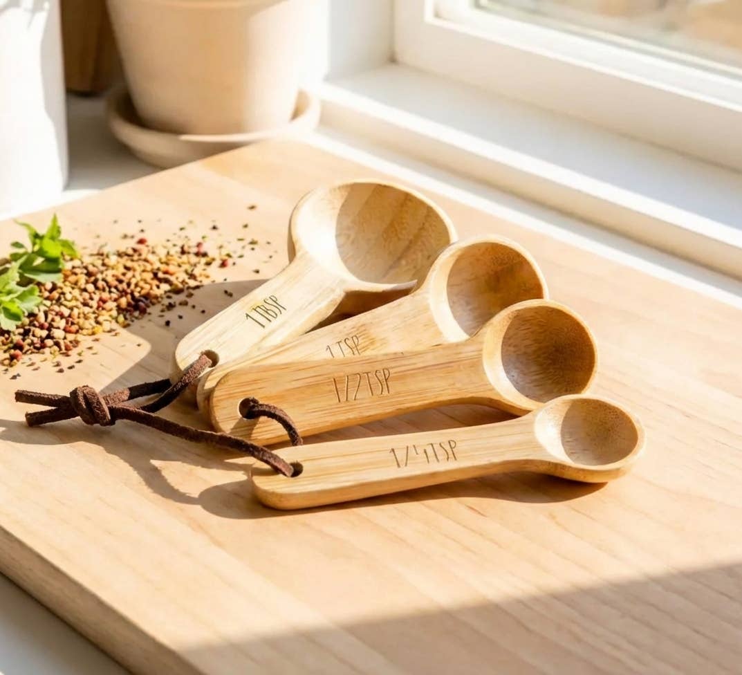 Bamboo Measuring Spoon Set