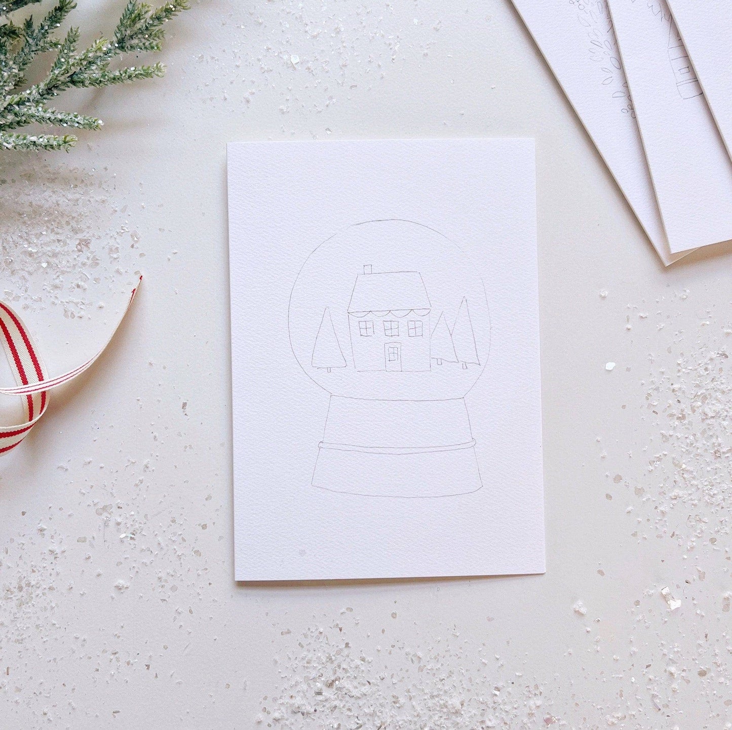 Paintable Notecards | Christmas Cheer