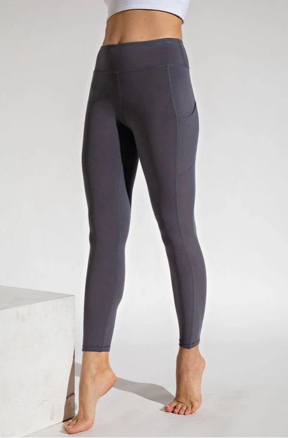 Butter Pocket Leggings | Charcoal