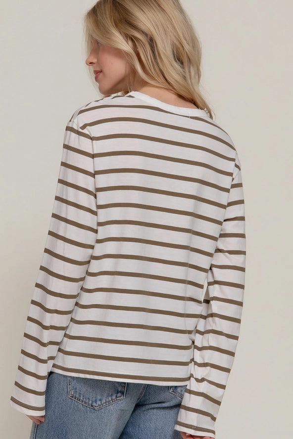 Long Sleeve Stripe Tee