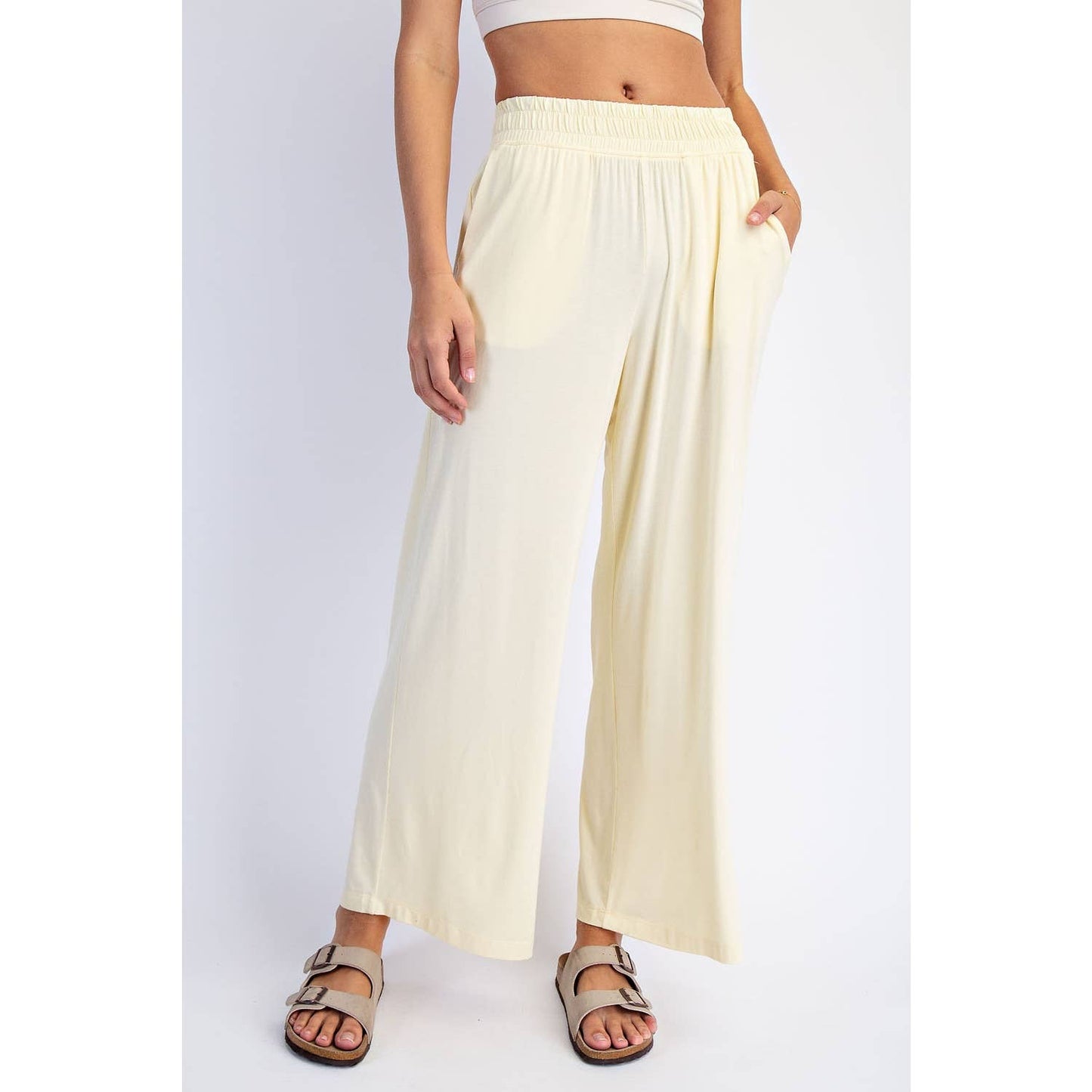 Cropped Wide Leg Pants