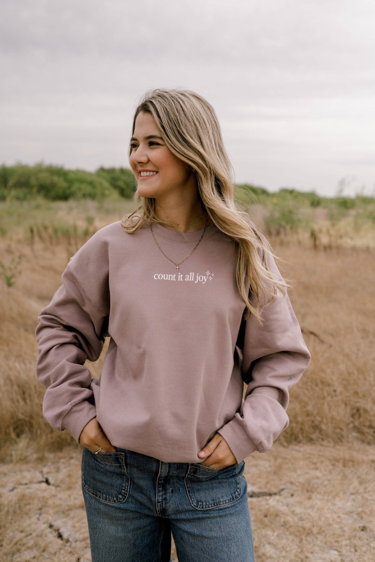 Count It All Joy Sweatshirt |  Dusty Mauve