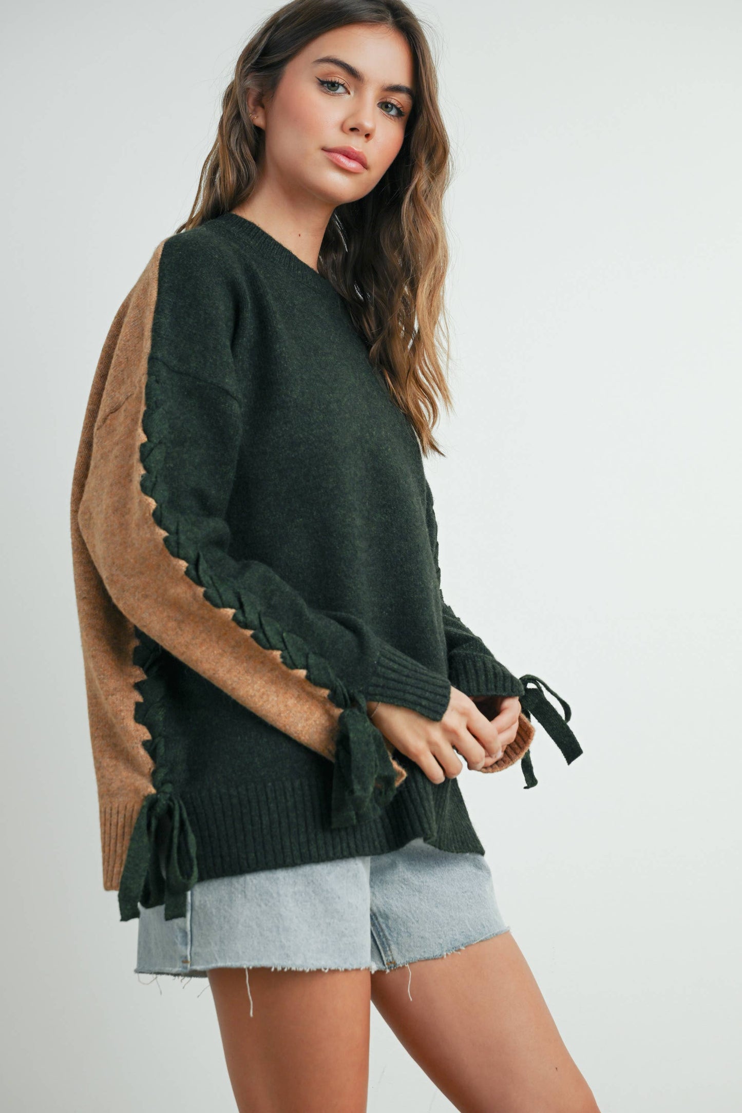 Crew Neck Long Sleeve Pullover Sweater