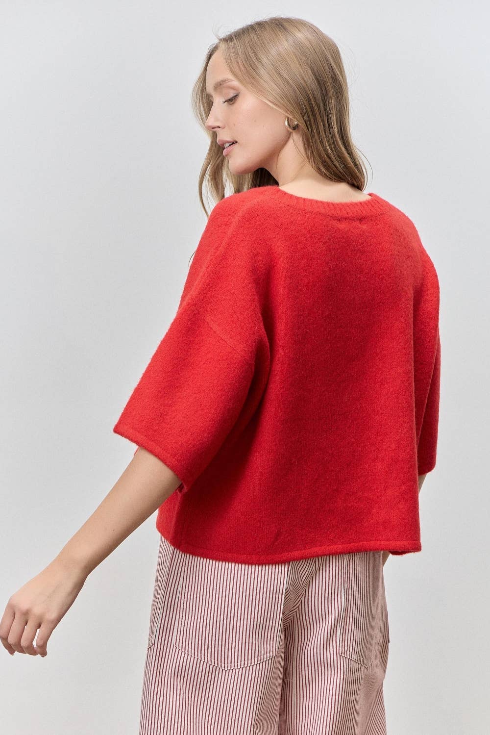 Short Sleeve Knit Cardigan