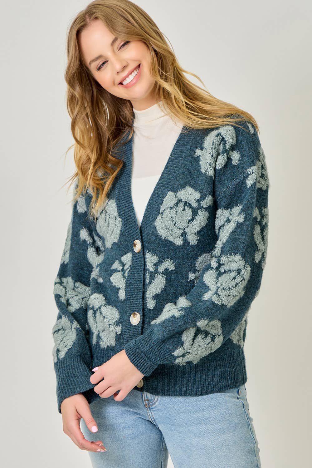 Floral Button Down Cardigan