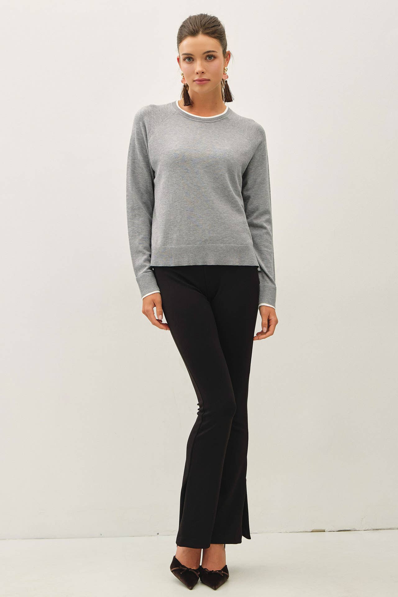 Double Layered Raglan Sweater