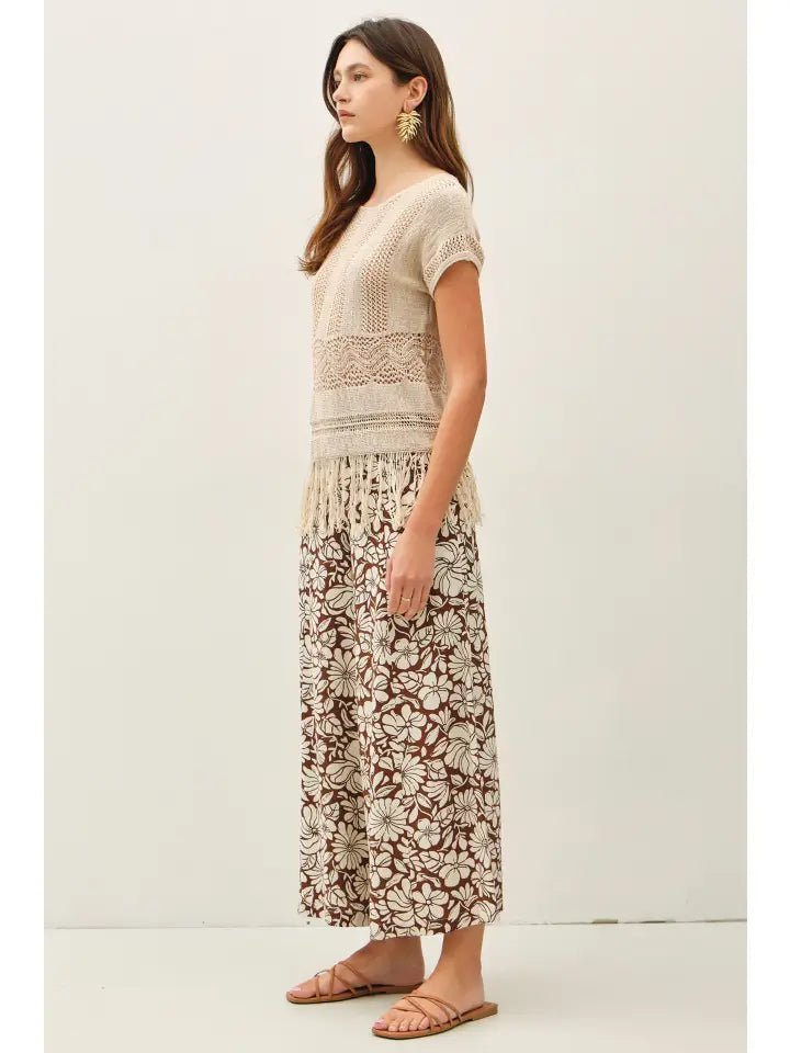 Bloom Wide Leg Cropped Pants
