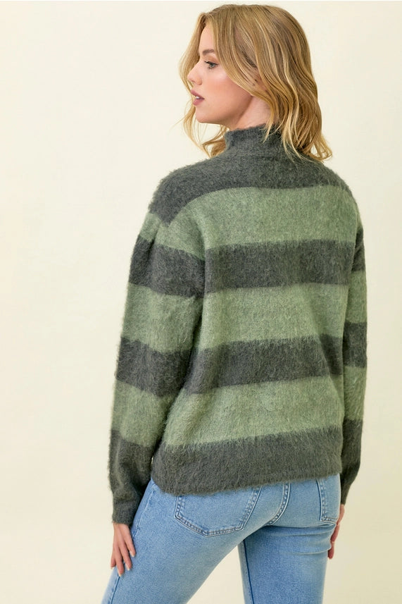 Fluffy Stripe Sweater