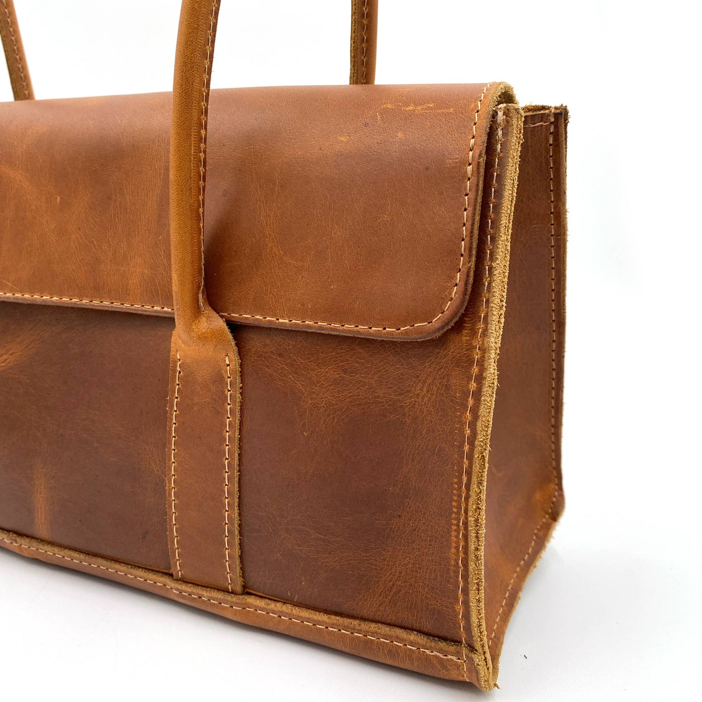 East-West Shoulder Bag in Cognac