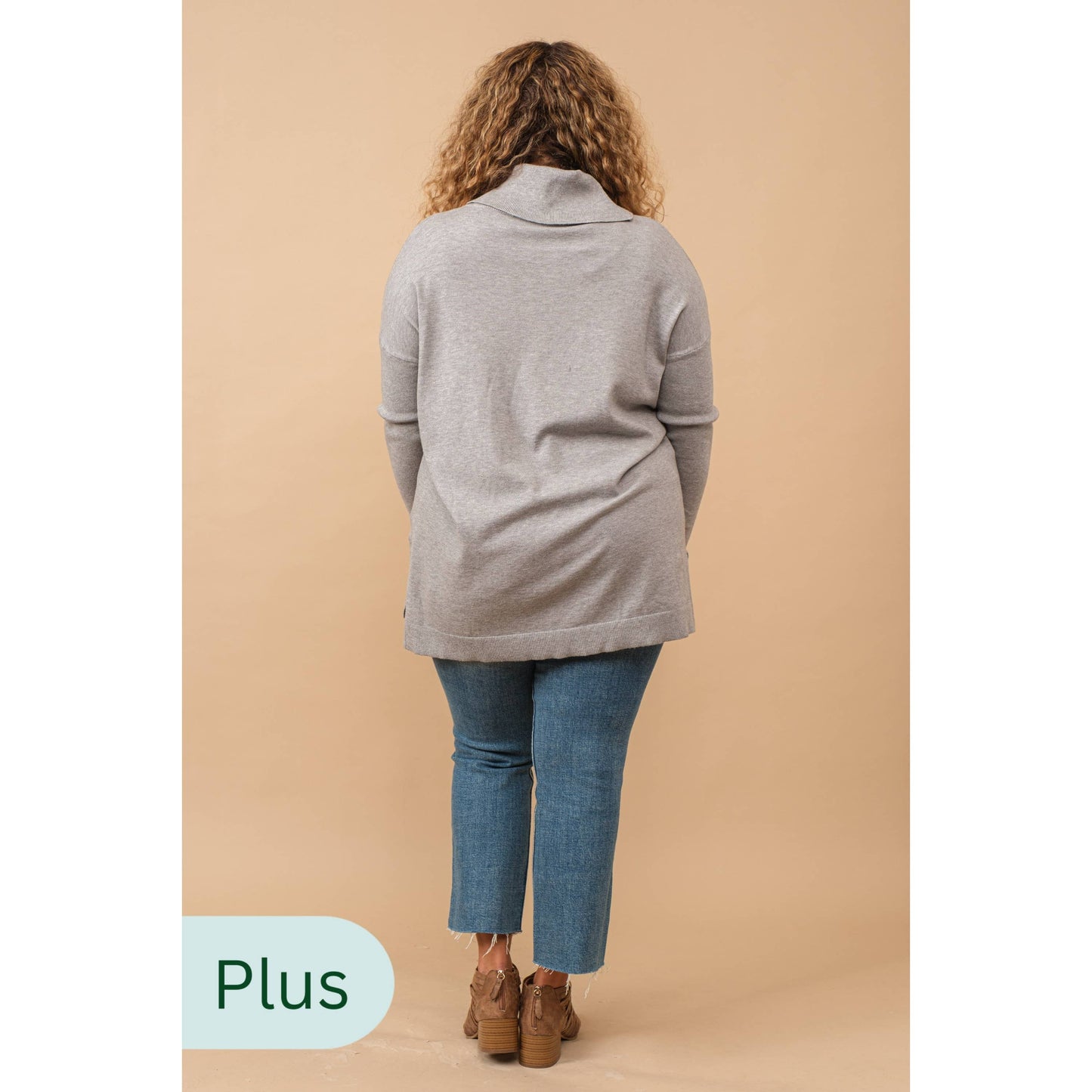 Soft Knit Turtleneck Pullover Sweater